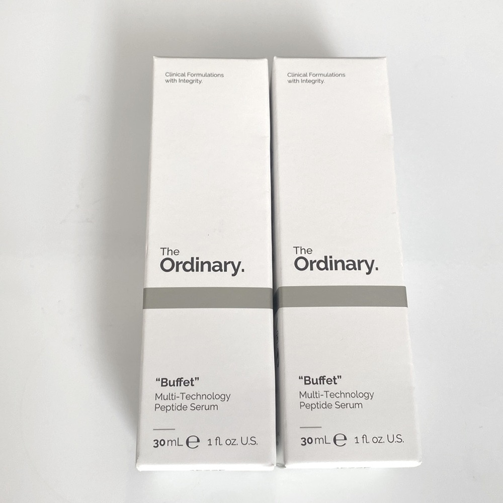 X2 The Ordinary 'Buffet' Multi-Technology‎ Peptide Serum, 30ml , New in Box